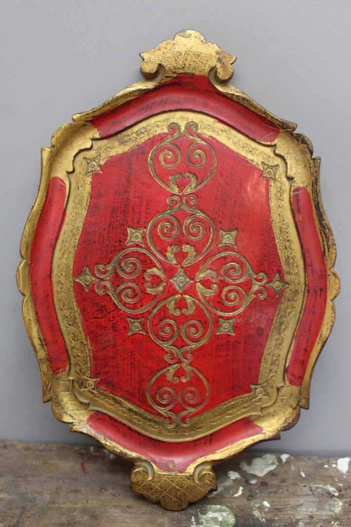 Red Florentine Tray - Kernow Furniture