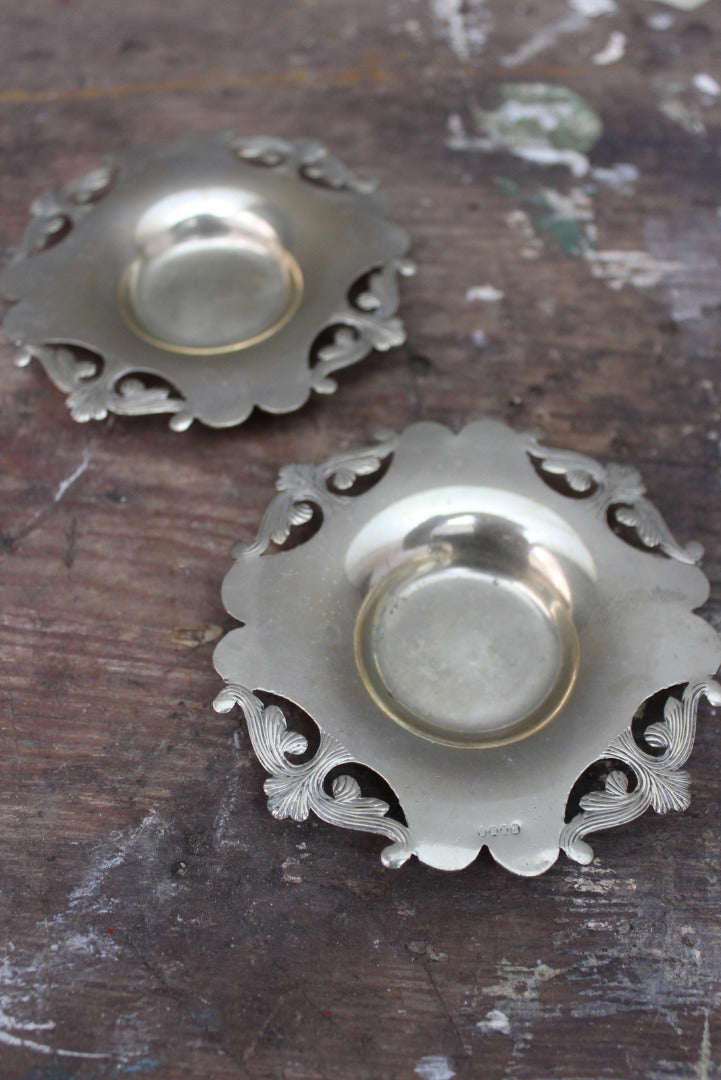 Pair Vintage Pierced Brass Pin Dishes - Kernow Furniture