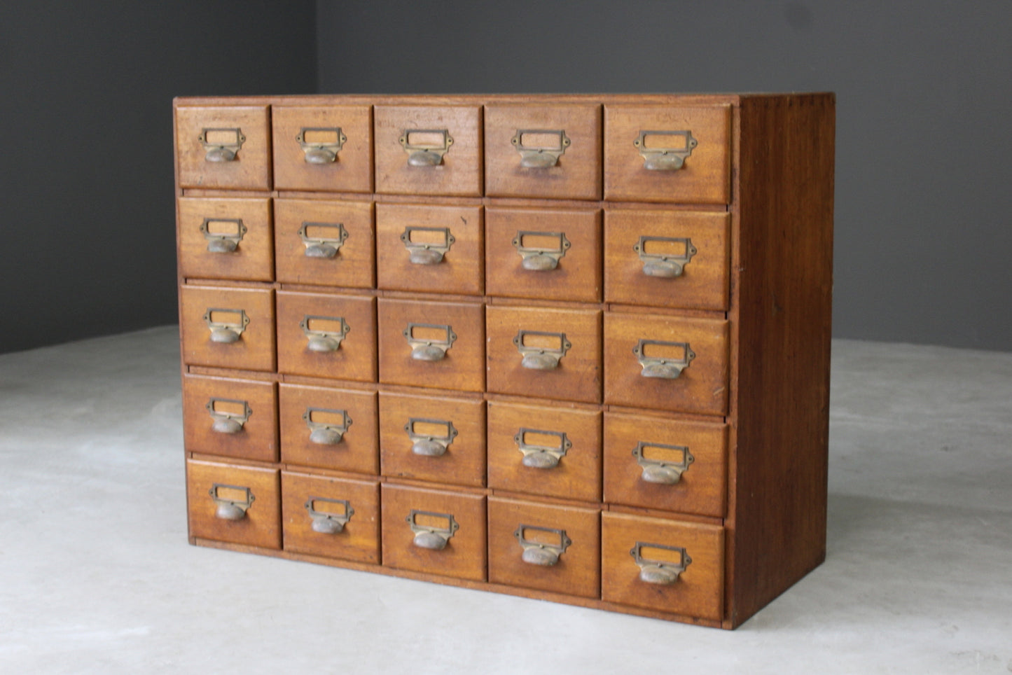 Early 20th Century Bank of Oak Drawers - Kernow Furniture