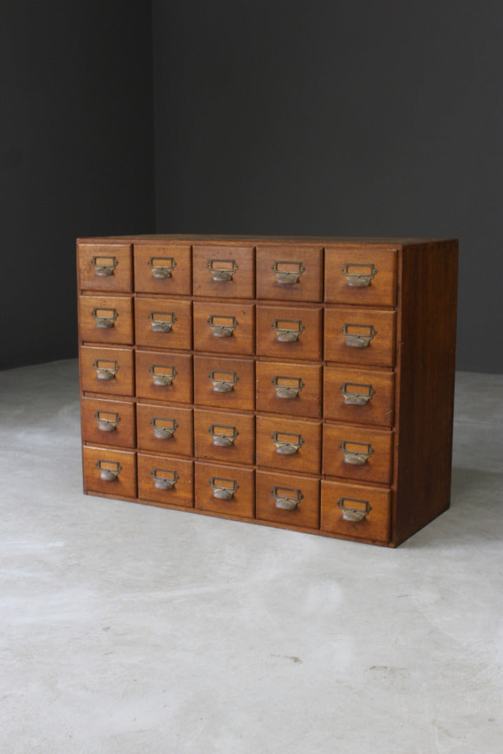 Early 20th Century Bank of Oak Drawers - Kernow Furniture