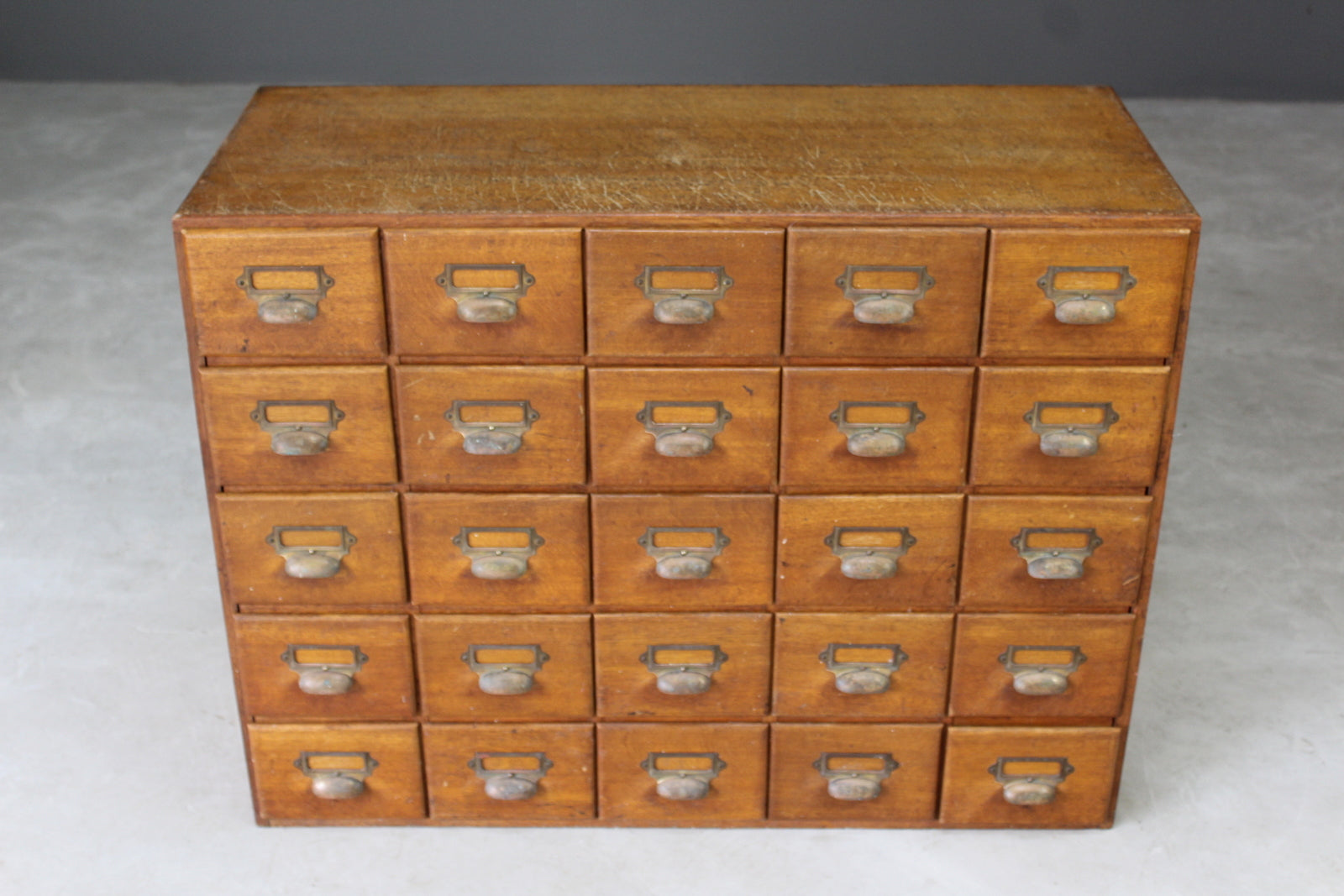 Early 20th Century Bank of Oak Drawers - Kernow Furniture