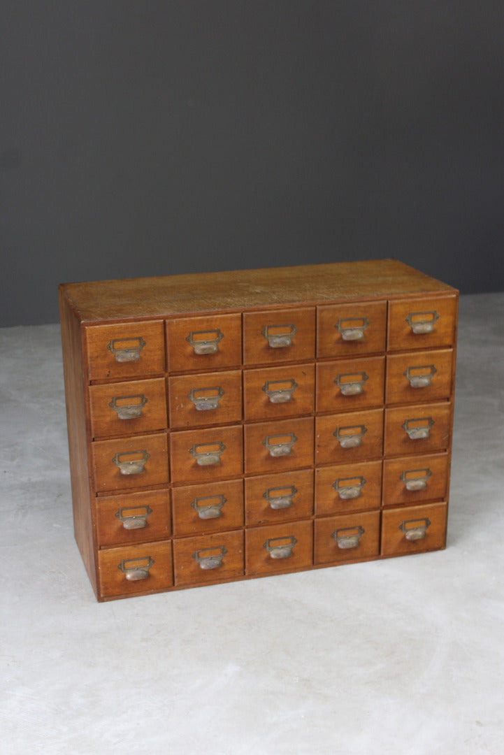 Early 20th Century Bank of Oak Drawers - Kernow Furniture