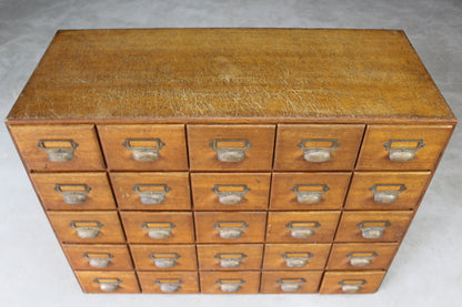 Early 20th Century Bank of Oak Drawers - Kernow Furniture