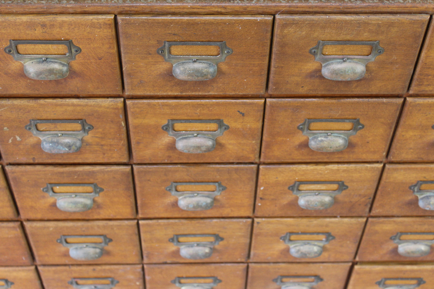 Early 20th Century Bank of Oak Drawers - Kernow Furniture