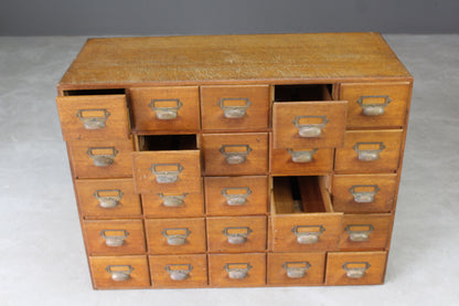 Early 20th Century Bank of Oak Drawers - Kernow Furniture