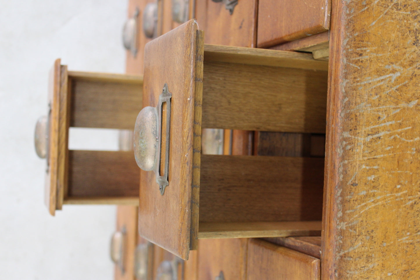 Early 20th Century Bank of Oak Drawers - Kernow Furniture