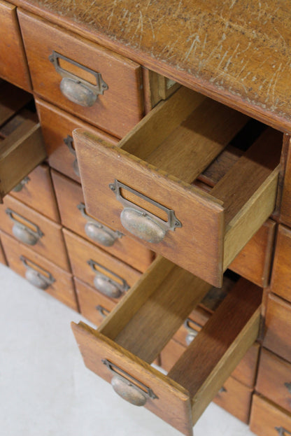 Early 20th Century Bank of Oak Drawers - Kernow Furniture