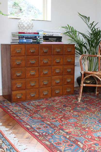 Early 20th Century Bank of Oak Drawers - Kernow Furniture