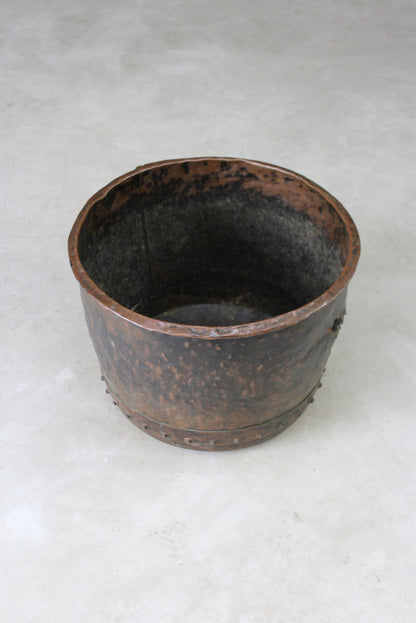 Antique Copper Log Bin - Kernow Furniture