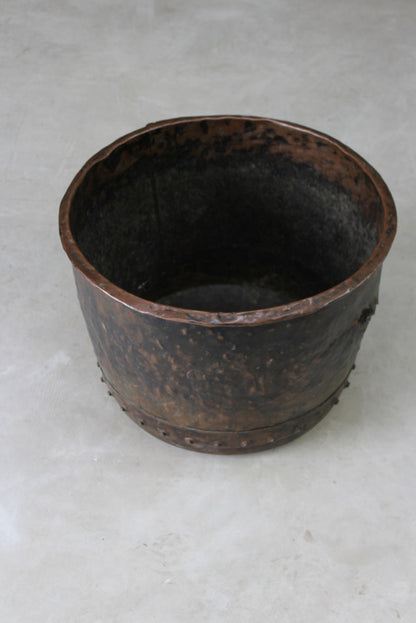 Antique Copper Log Bin - Kernow Furniture