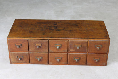 Early 20th Century Oak Bank of Drawers - Kernow Furniture