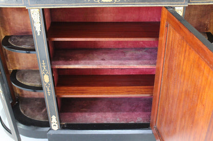 Antique Victorian Ebonised Credenza - Kernow Furniture