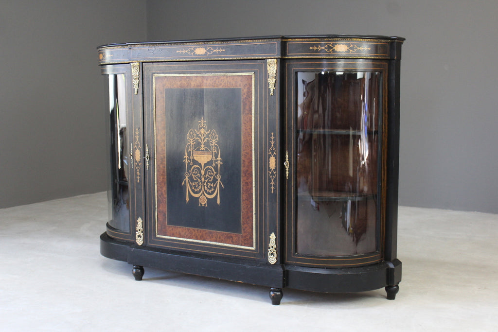 Antique Victorian Ebonised Credenza - Kernow Furniture