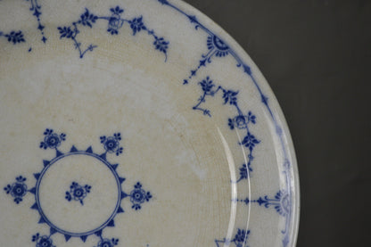 Mintons Danish Blue & White Large Plate Platter - Kernow Furniture