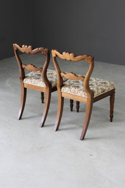 Pair Antique Rosewood Dining Chairs - Kernow Furniture