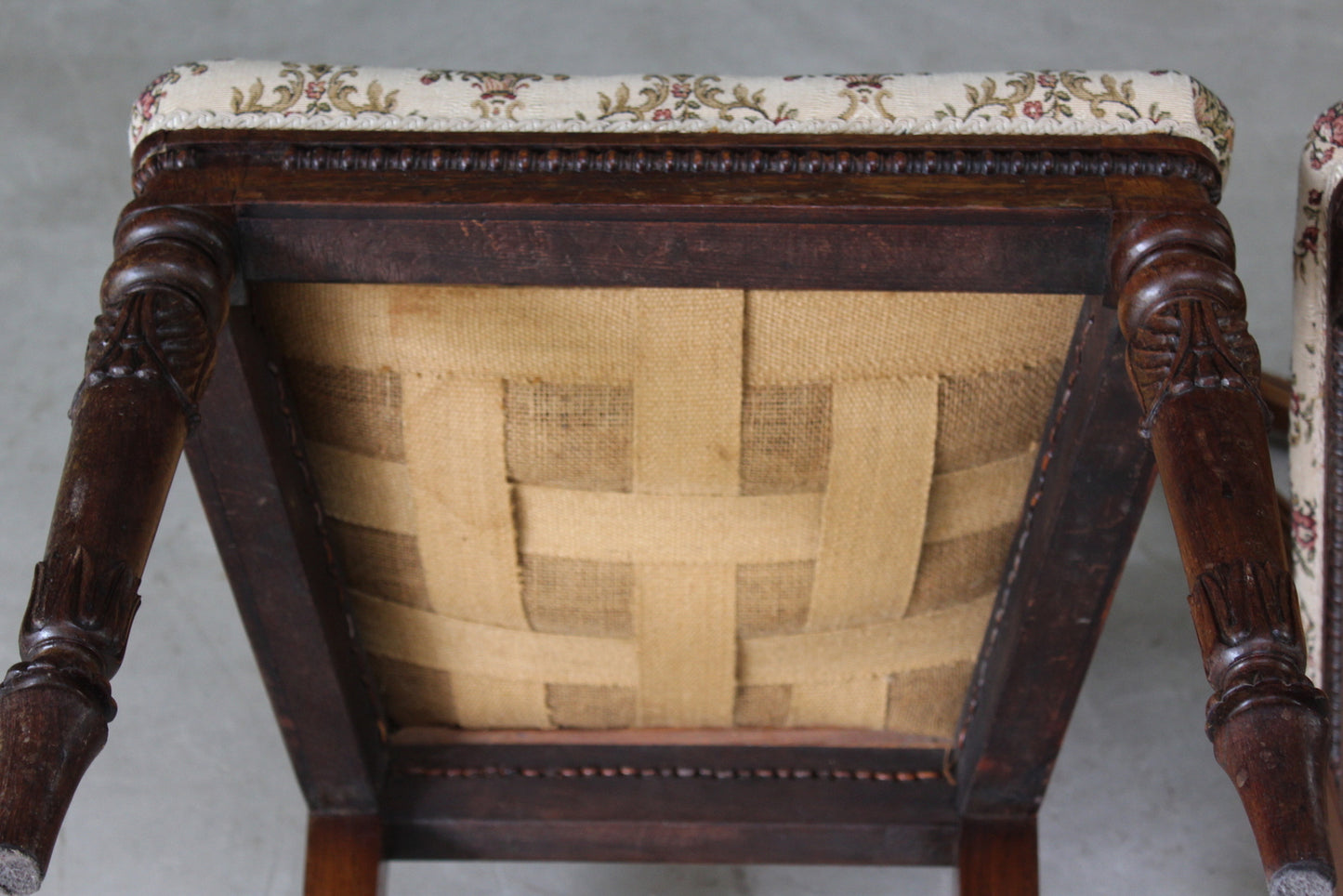 Pair Antique Rosewood Dining Chairs - Kernow Furniture