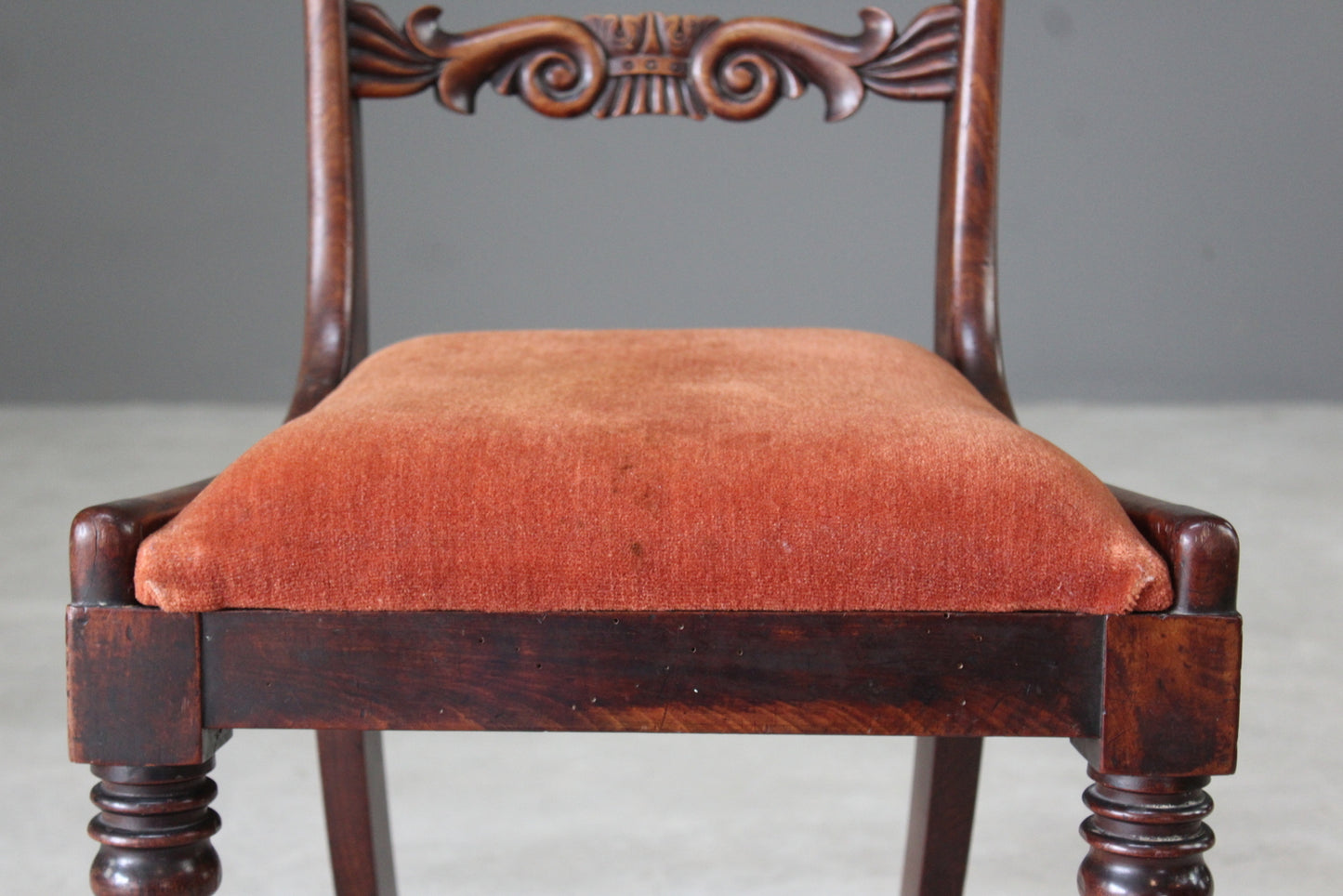 Single Antique Mahogany Dining Chair - Kernow Furniture