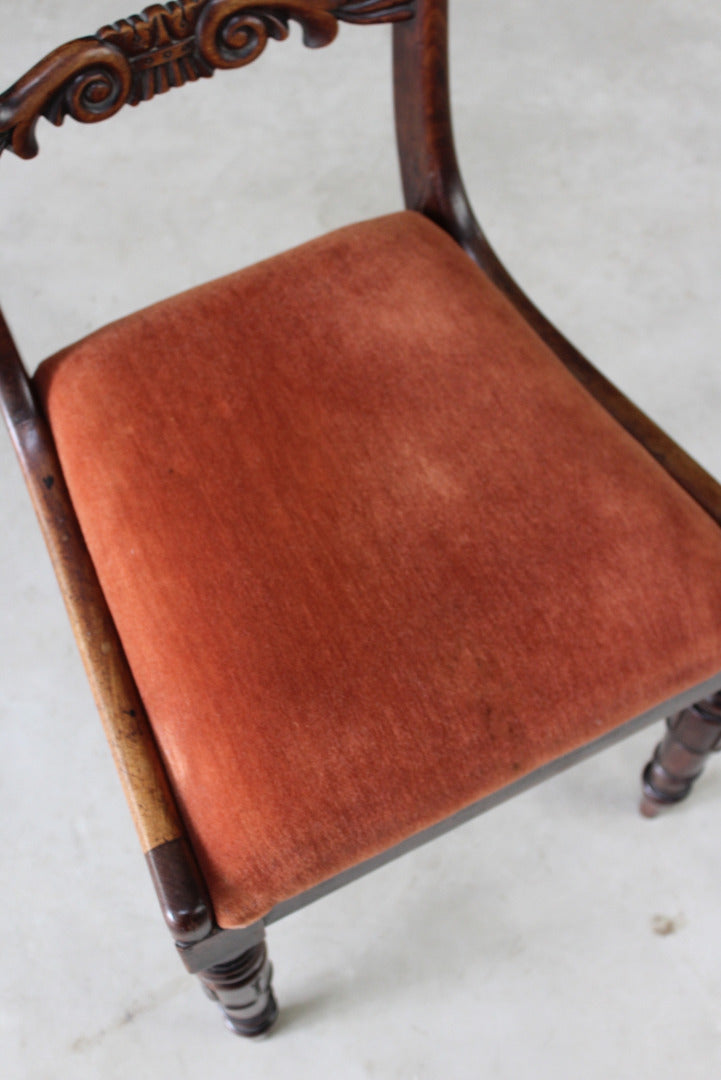 Single Antique Mahogany Dining Chair - Kernow Furniture