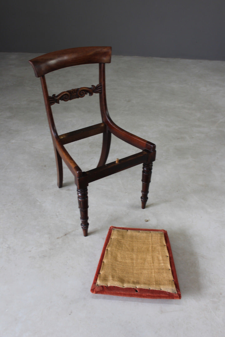 Single Antique Mahogany Dining Chair - Kernow Furniture