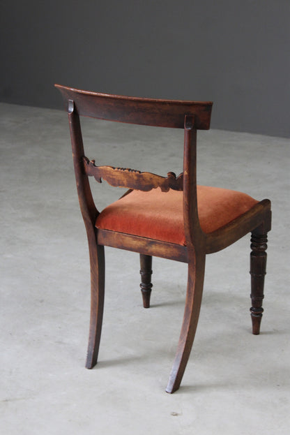 Single Antique Mahogany Dining Chair - Kernow Furniture