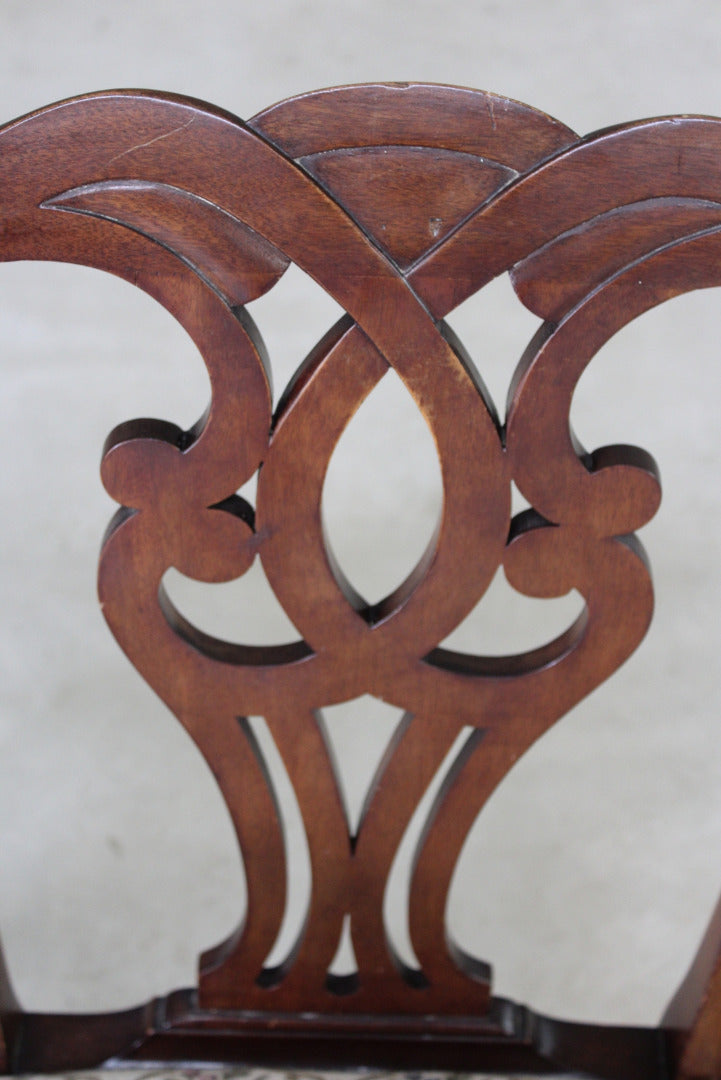 Pair Georgian Style Carver Chairs - Kernow Furniture