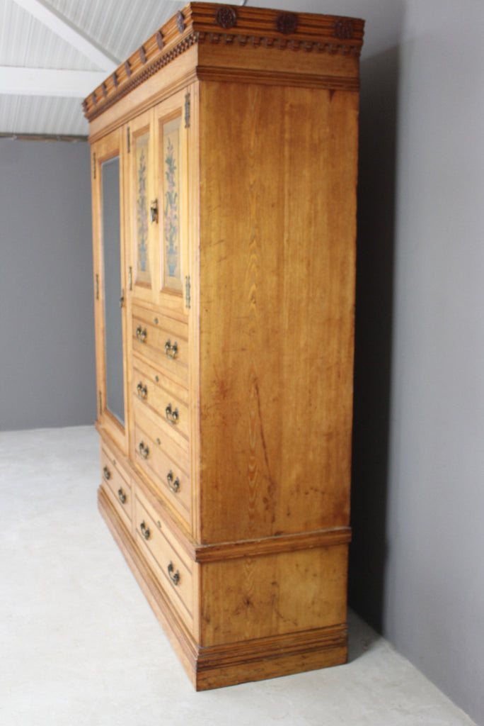 Antique Edwards & Roberts Ash Wardrobe - Kernow Furniture