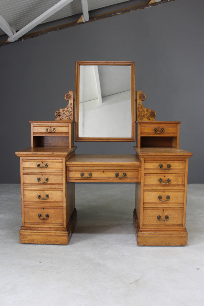 Antique Edwards & Roberts Ash Dressing Table - Kernow Furniture