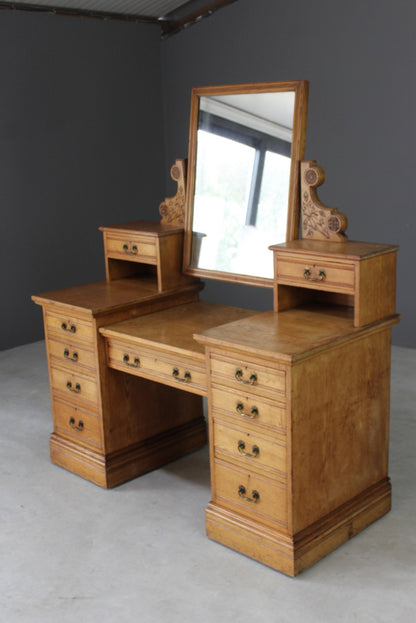 Antique Edwards & Roberts Ash Dressing Table - Kernow Furniture