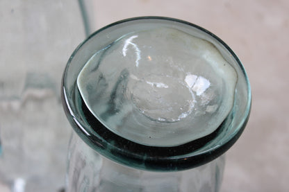 Pair Vintage Frilly Glass Vase - Kernow Furniture