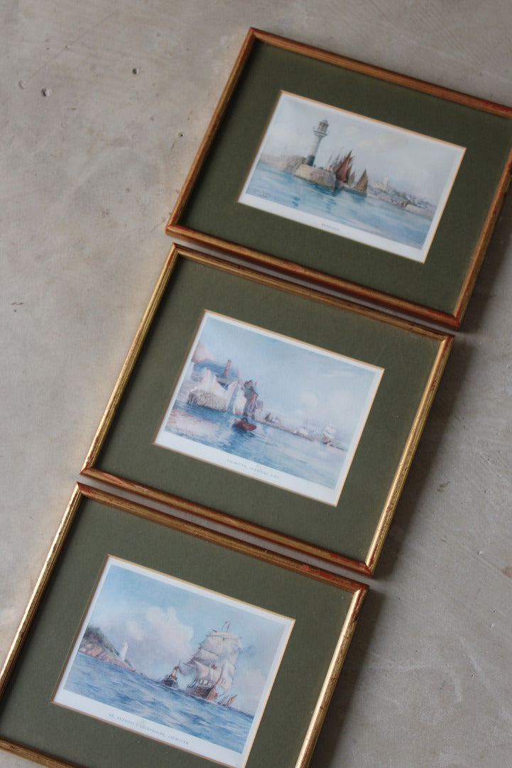 Vintage Framed Cornish Landmark Pictures - Kernow Furniture