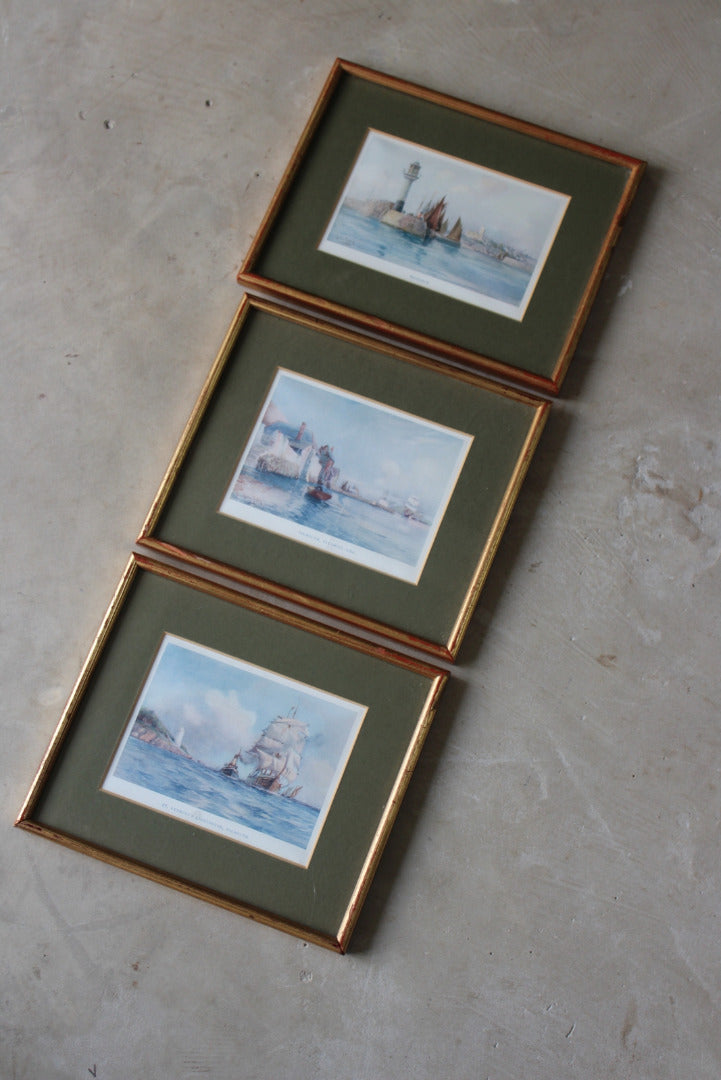 Vintage Framed Cornish Landmark Pictures - Kernow Furniture