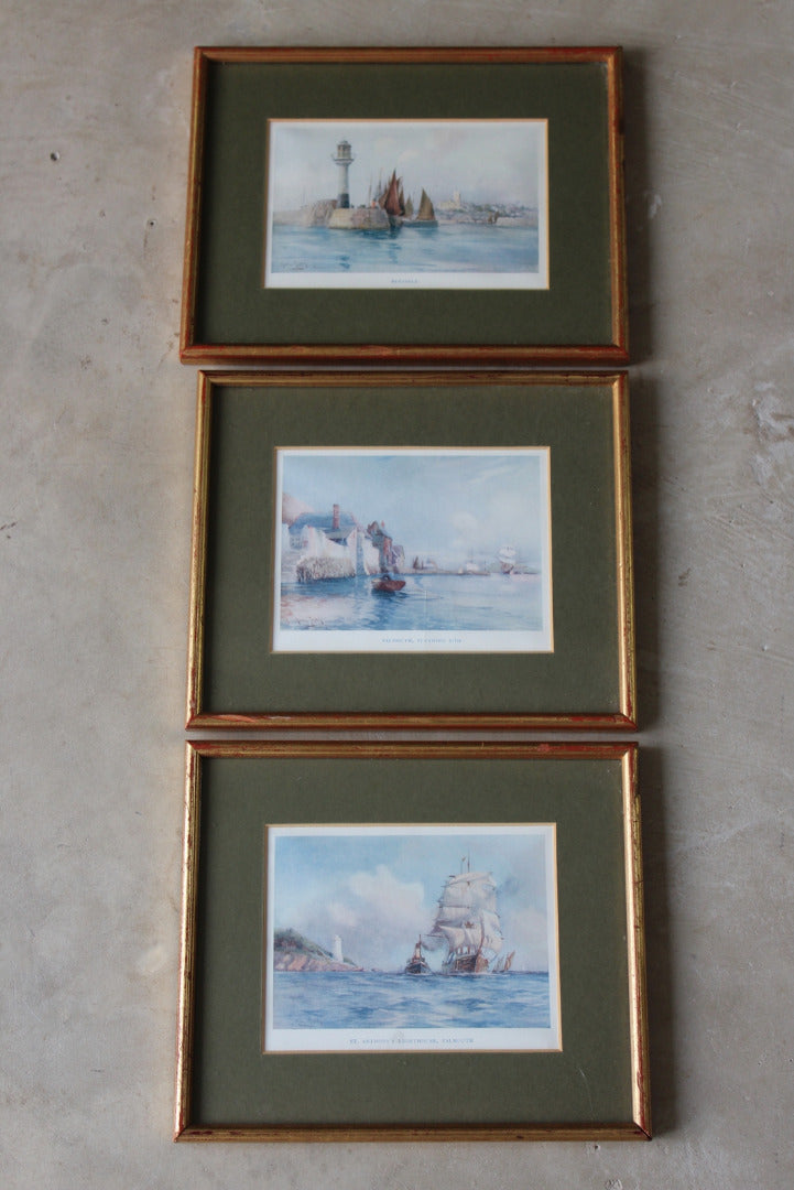 Vintage Framed Cornish Landmark Pictures - Kernow Furniture