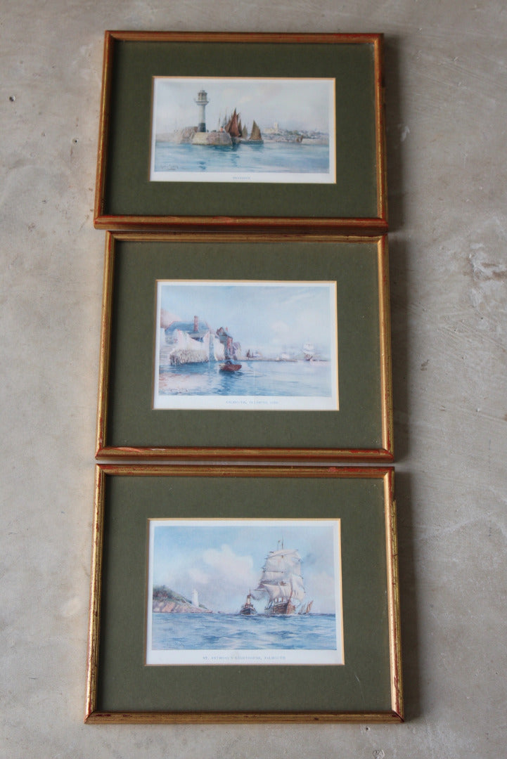 Vintage Framed Cornish Landmark Pictures - Kernow Furniture