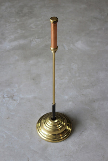 Retro Brass & Copper Poker In Stand - Kernow Furniture