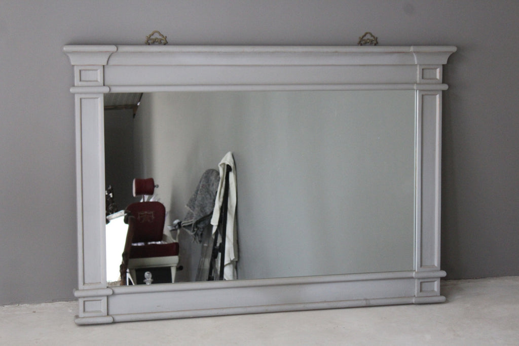 Grey Painted Overmantle Mirror - Kernow Furniture