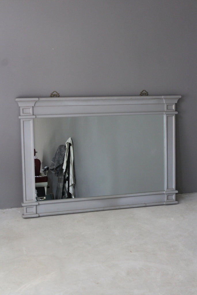 Grey Painted Overmantle Mirror - Kernow Furniture