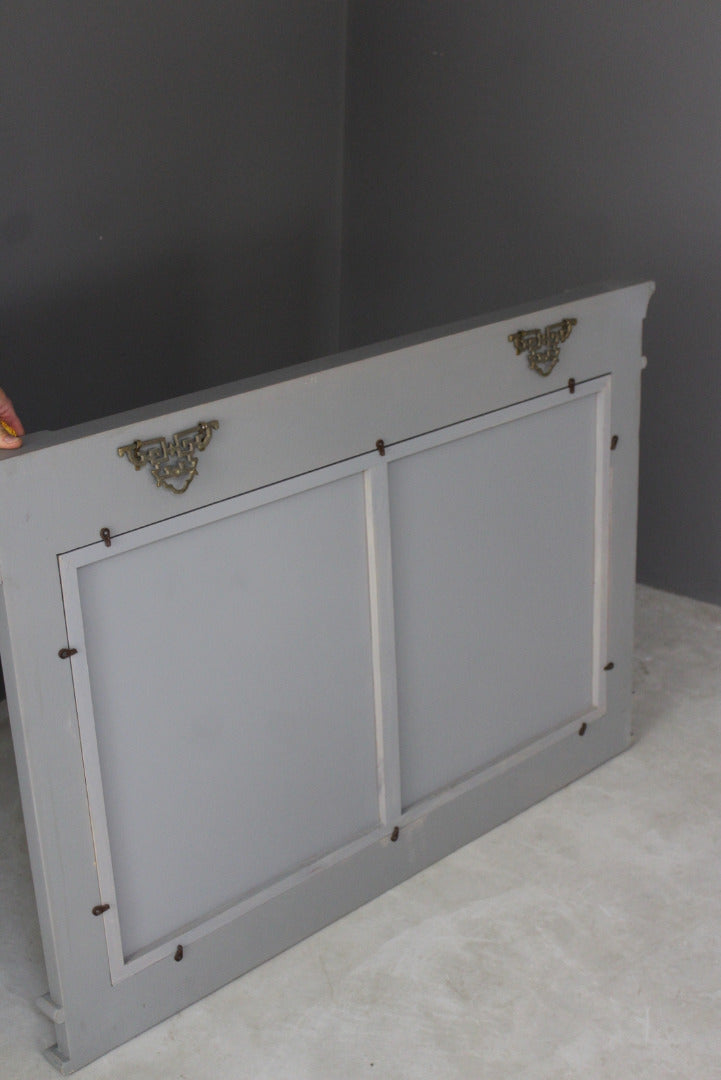 Grey Painted Overmantle Mirror - Kernow Furniture