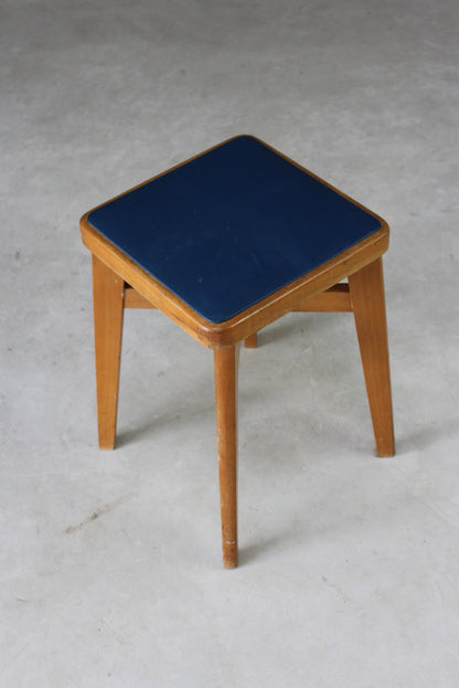 Small Retro Beech Stool - Kernow Furniture