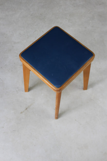 Small Retro Beech Stool - Kernow Furniture