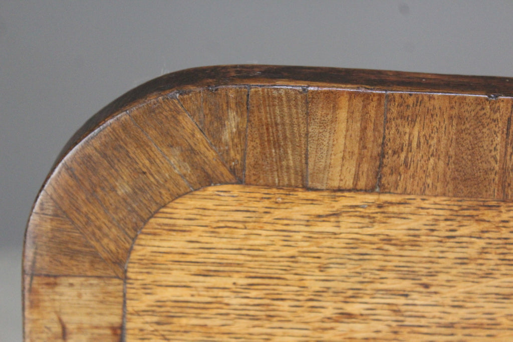 Antique Square Oak Tilt Top Breakfast Table - Kernow Furniture