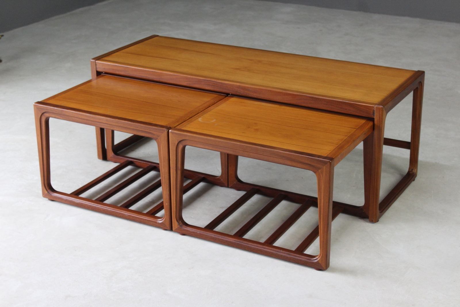 Retro Nest Teak Coffee Tables - Kernow Furniture