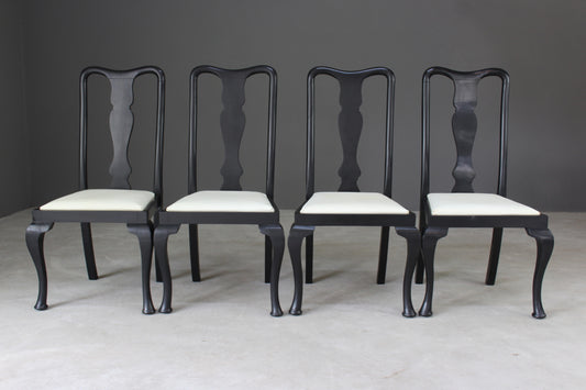 Set 4 Queen Anne Style Dining Chairs - Kernow Furniture