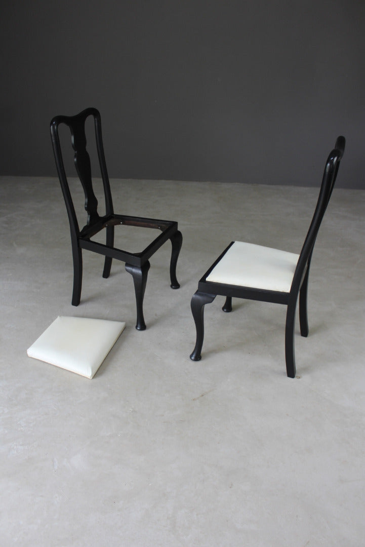 Set 4 Queen Anne Style Dining Chairs - Kernow Furniture