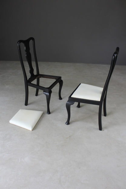 Set 4 Queen Anne Style Dining Chairs - Kernow Furniture