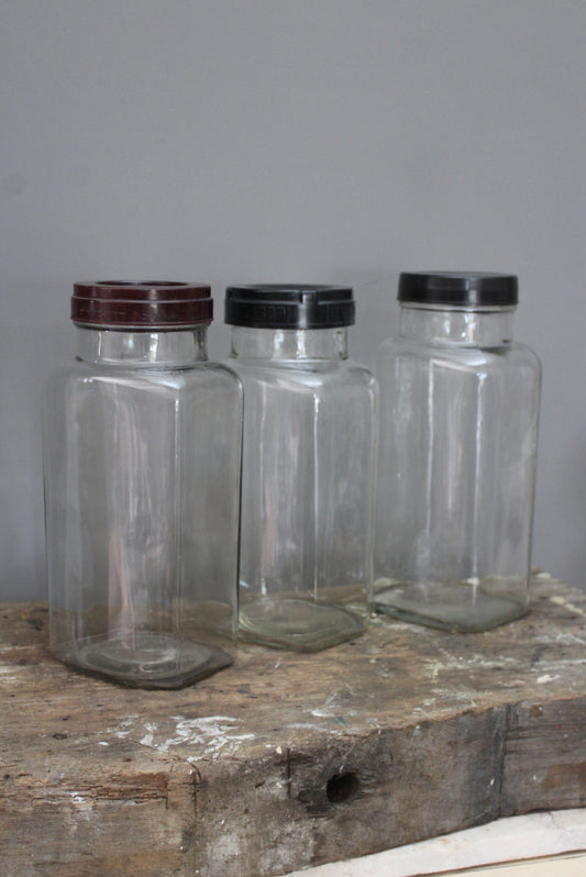 3 x Large Sweet Shop Glass Jar - Kernow Furniture