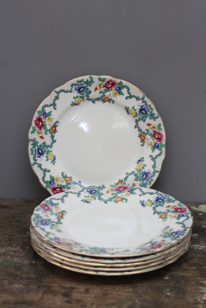 Royal Cauldon Victoria 6 x Breakfast Plates - Kernow Furniture