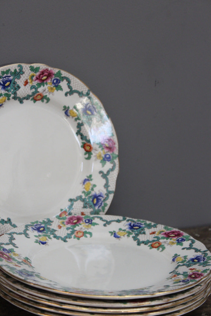 Royal Cauldon Victoria 6 x Breakfast Plates - Kernow Furniture