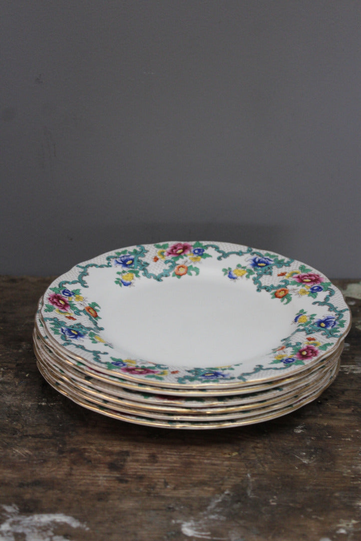 Royal Cauldon Victoria 6 x Breakfast Plates - Kernow Furniture