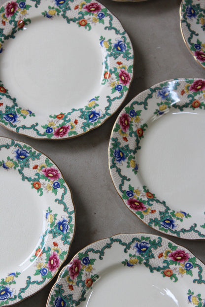 Royal Cauldon Victoria 6 x Breakfast Plates - Kernow Furniture