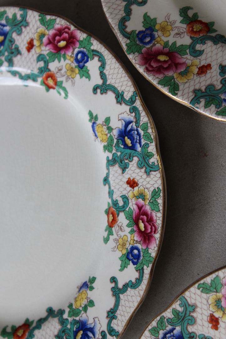 Royal Cauldon Victoria 6 x Breakfast Plates - Kernow Furniture